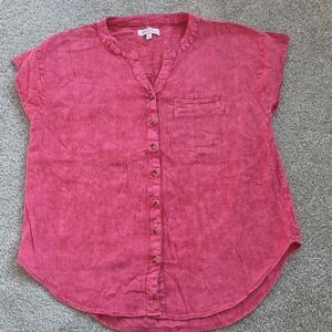 New Directions Pink Button-Down Shirt